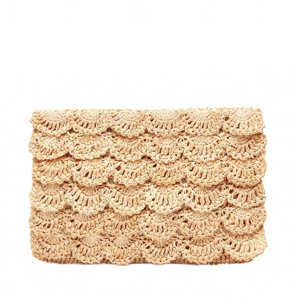 NEW MAR Y SOL women's lizzie clutch in natural